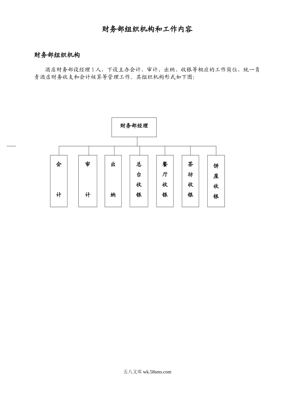 财务部组织结构和工作内容.doc_第1页