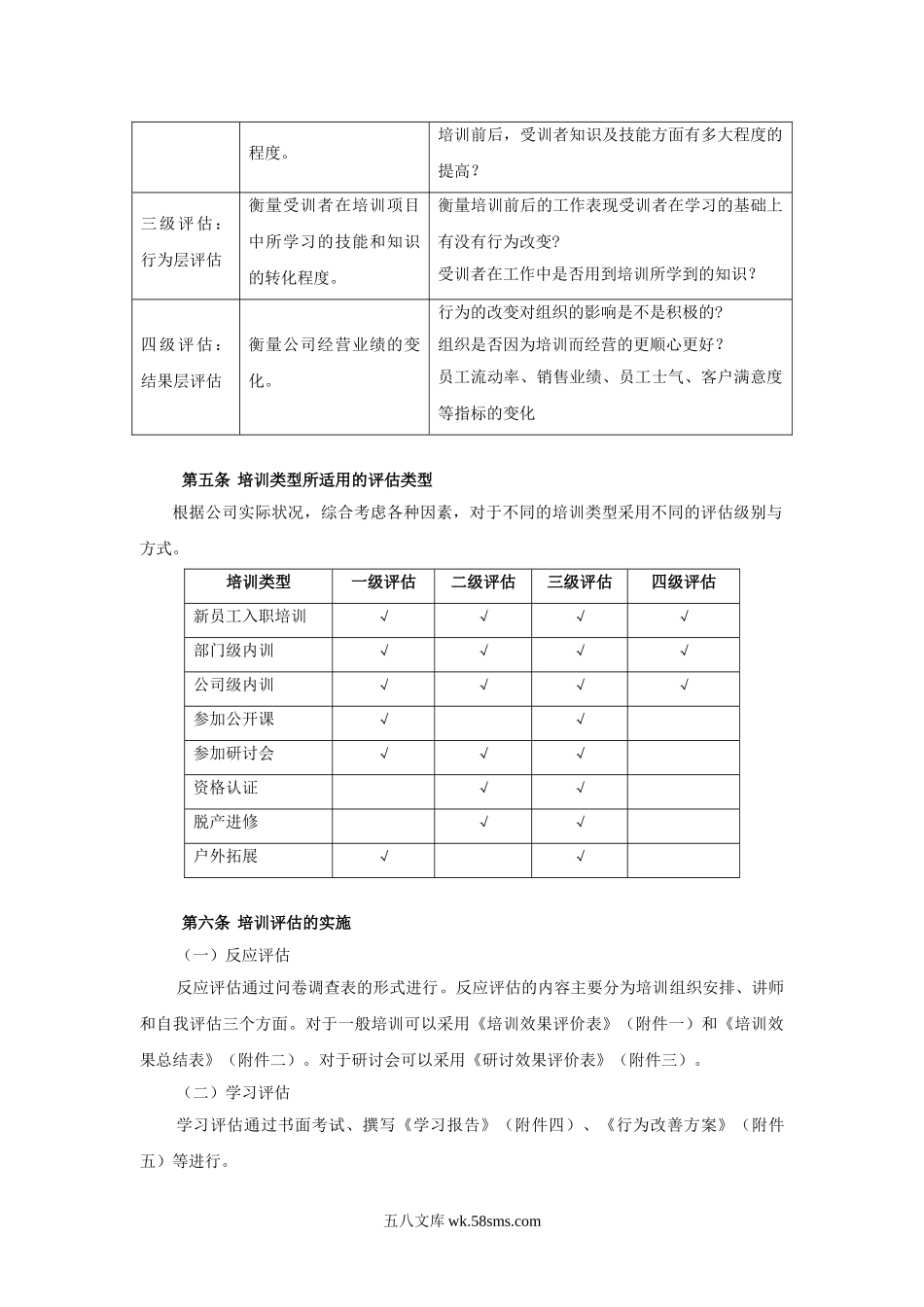 某公司培训评估实施管理办法（草案）.doc_第2页