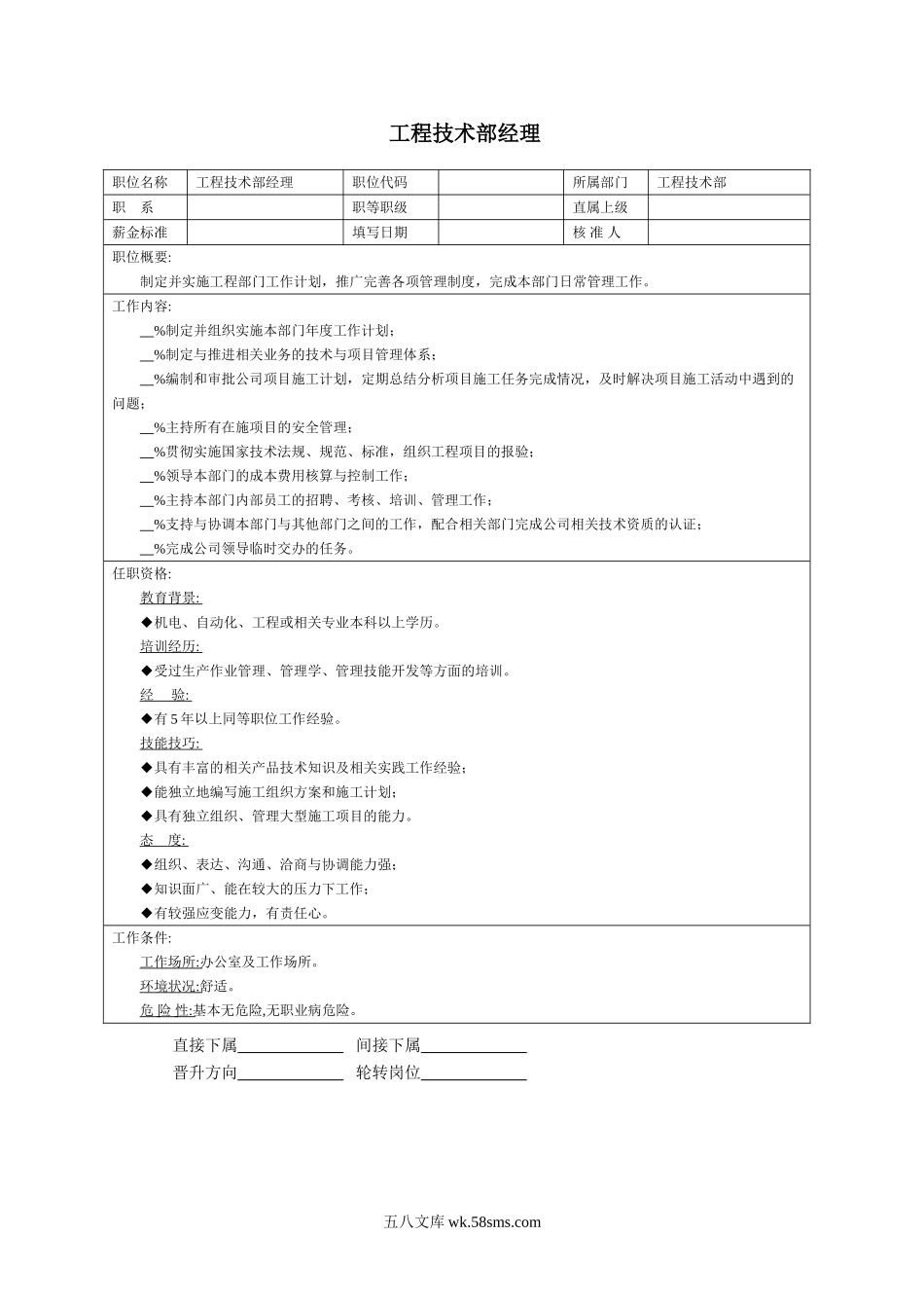 工程技术部经理.doc_第1页