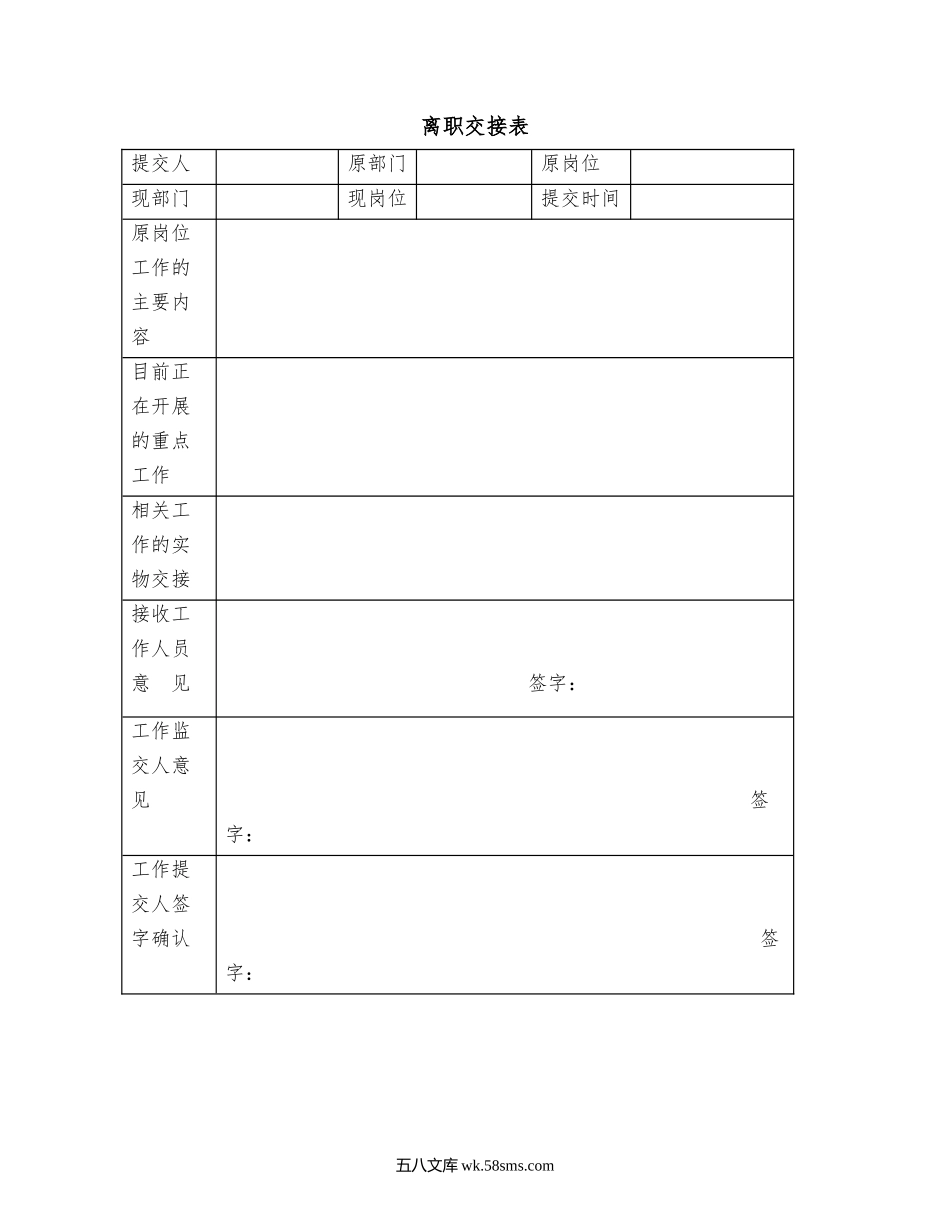 离职交接表.docx_第1页