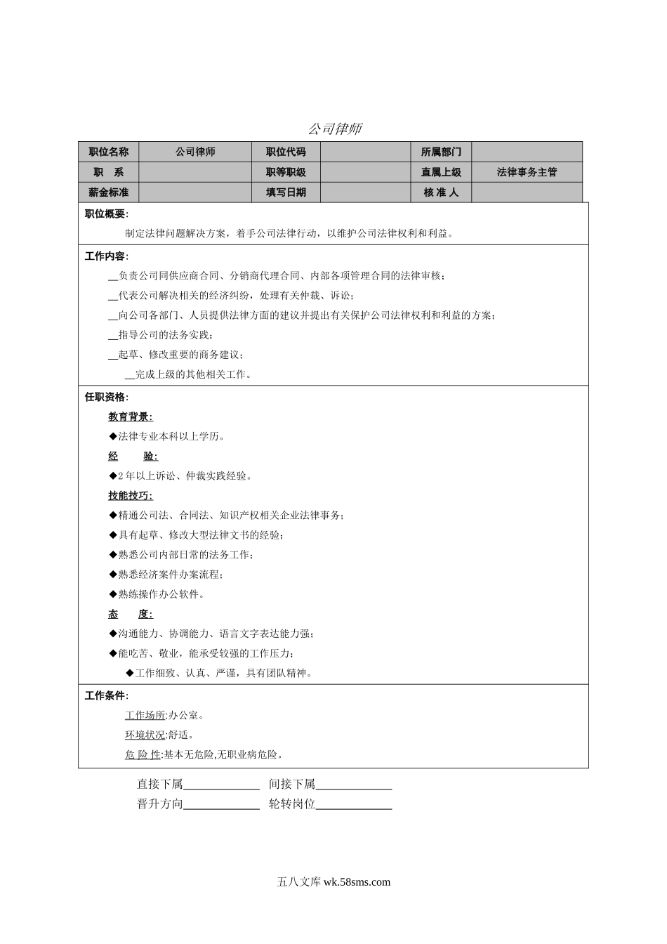 公司律师岗位职责.doc_第1页