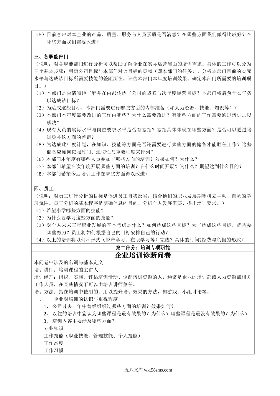 制定年度培训计划时需要的问题清单.doc_第3页