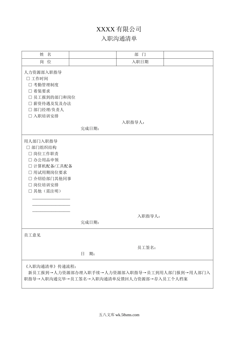 入职沟通清单.doc_第1页