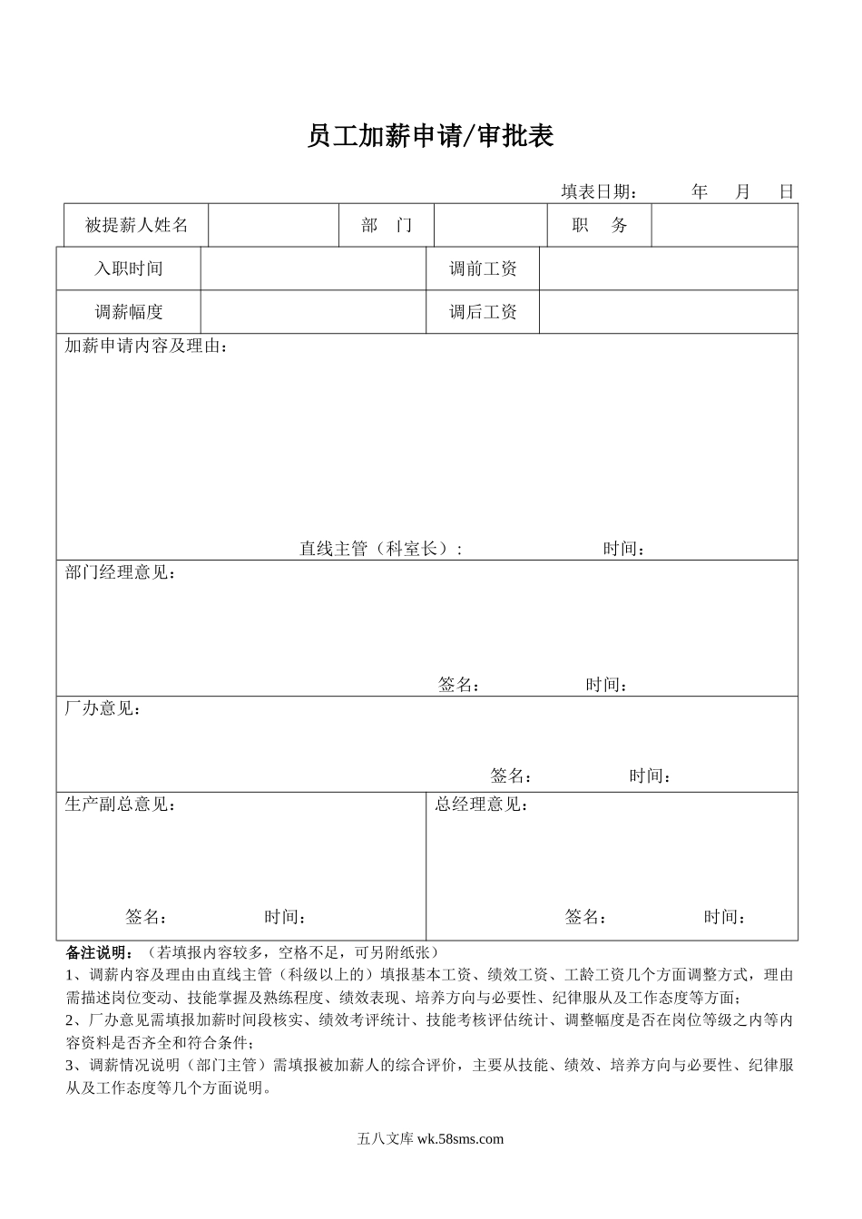 员工加薪申请审批表（个人）.doc_第1页