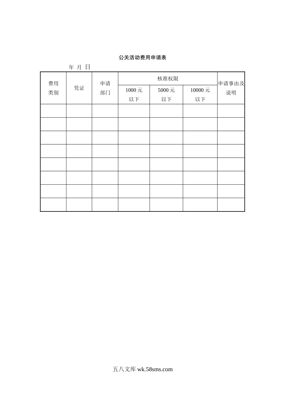 公关活动费用申请表.doc_第1页