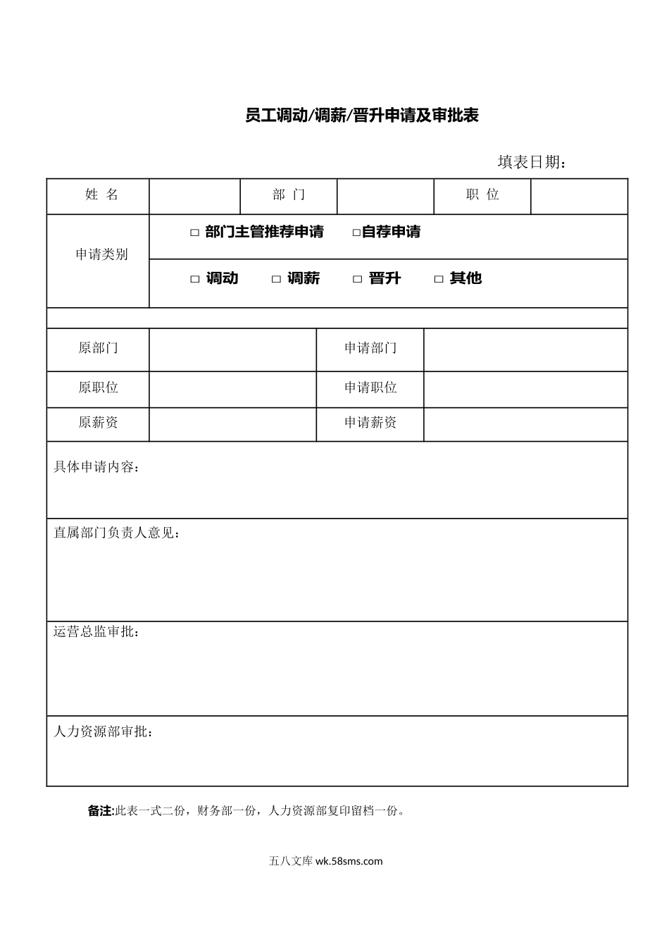 员工调动调薪晋升申请及审批表.docx_第1页