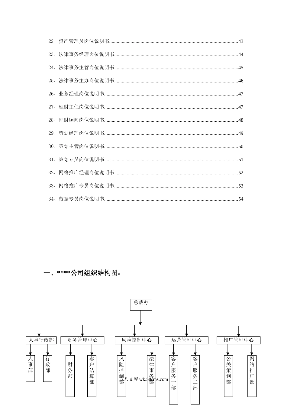 公司人力资源规划及岗位说明书.doc_第3页