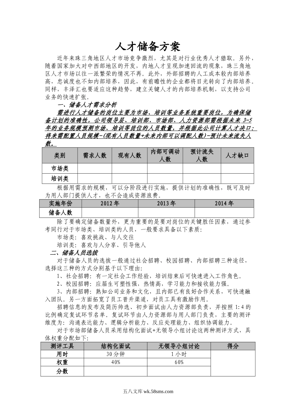 关键人才储备方案.doc_第1页