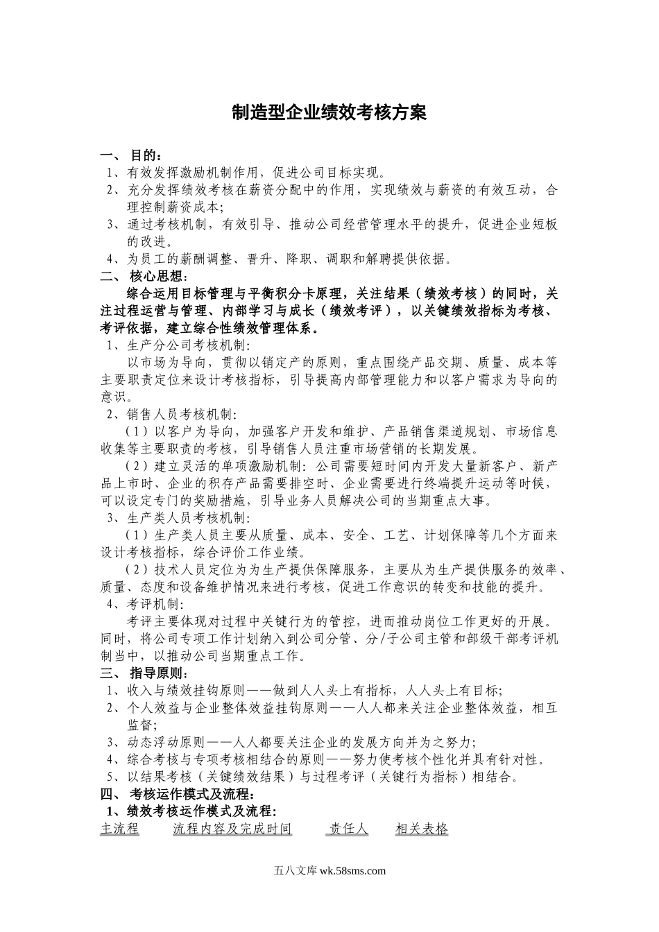 制造型企业绩效考核方案.doc_第1页