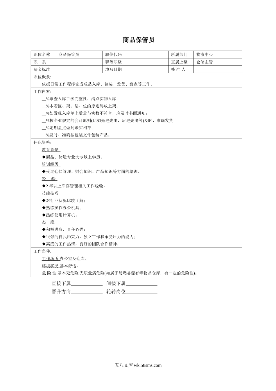 商品保管员.doc_第1页