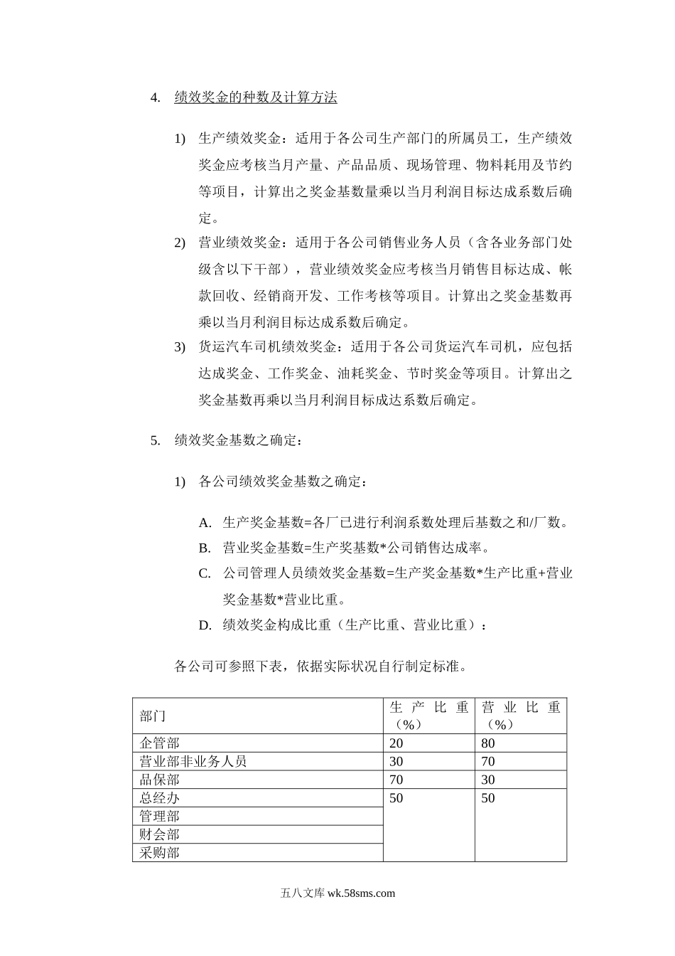 绩效奖金、年终奖金发放办法(4种通用模板).doc_第3页