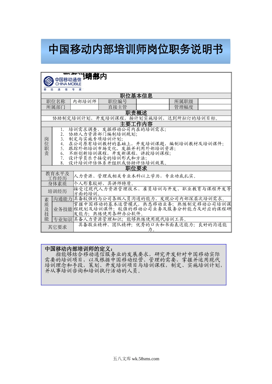 中国移动内部培训师管理体系（附配套实施表格）-36页.doc_第2页