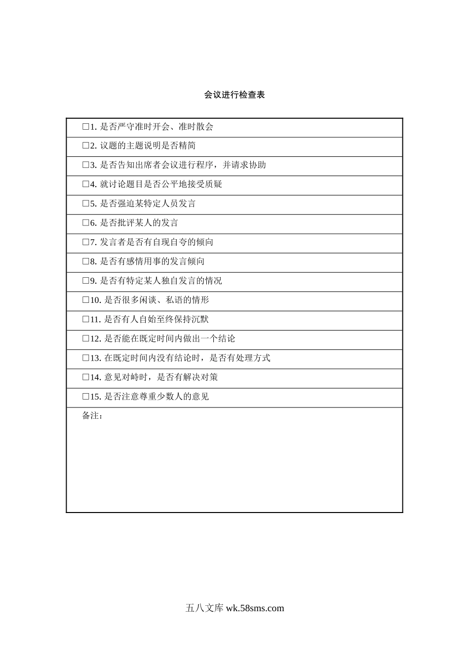 会议进行检查表.doc_第1页