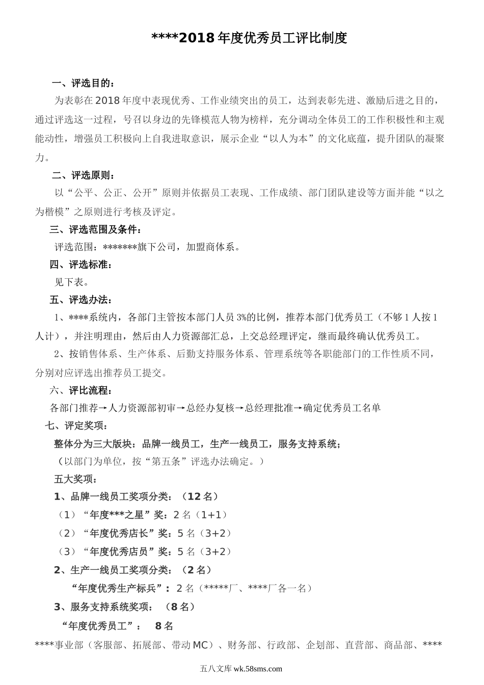 【年度评优】年终总结之年度优秀员工评选制度.doc_第1页