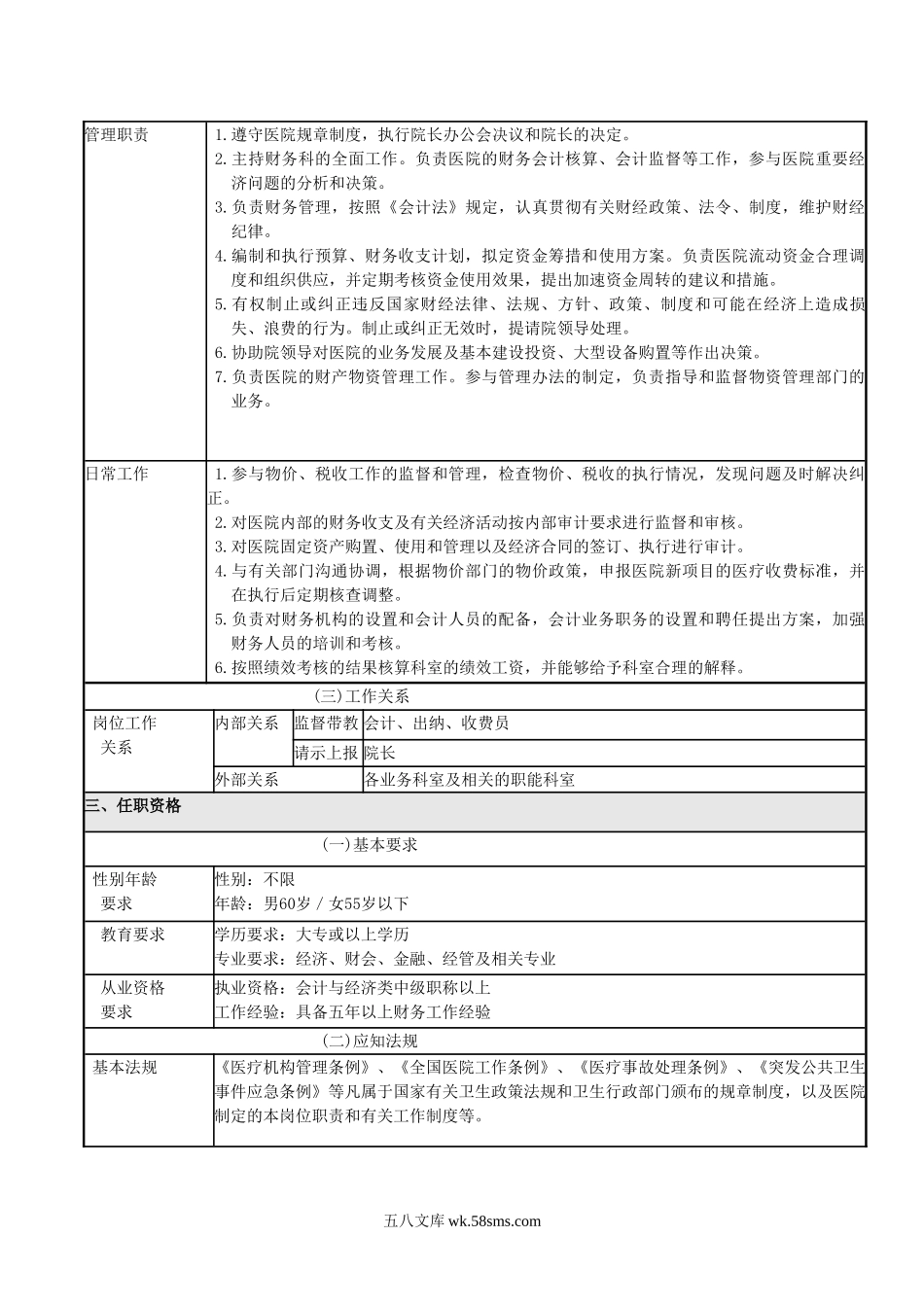 公司财务部岗位说明书.doc_第3页