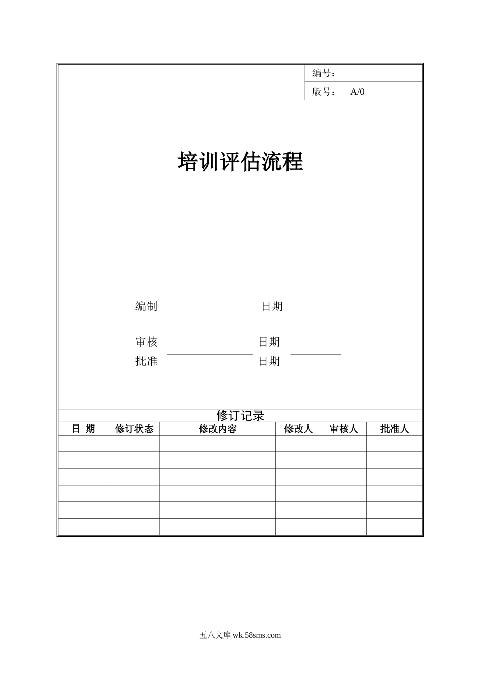 培训效果实施评估（流程图+问卷+表格）.doc_第1页