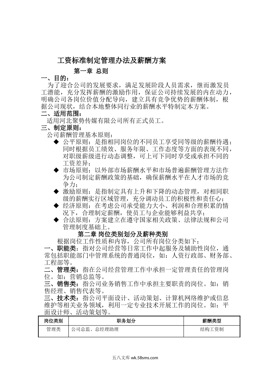 某传媒公司薪酬方案.doc_第1页