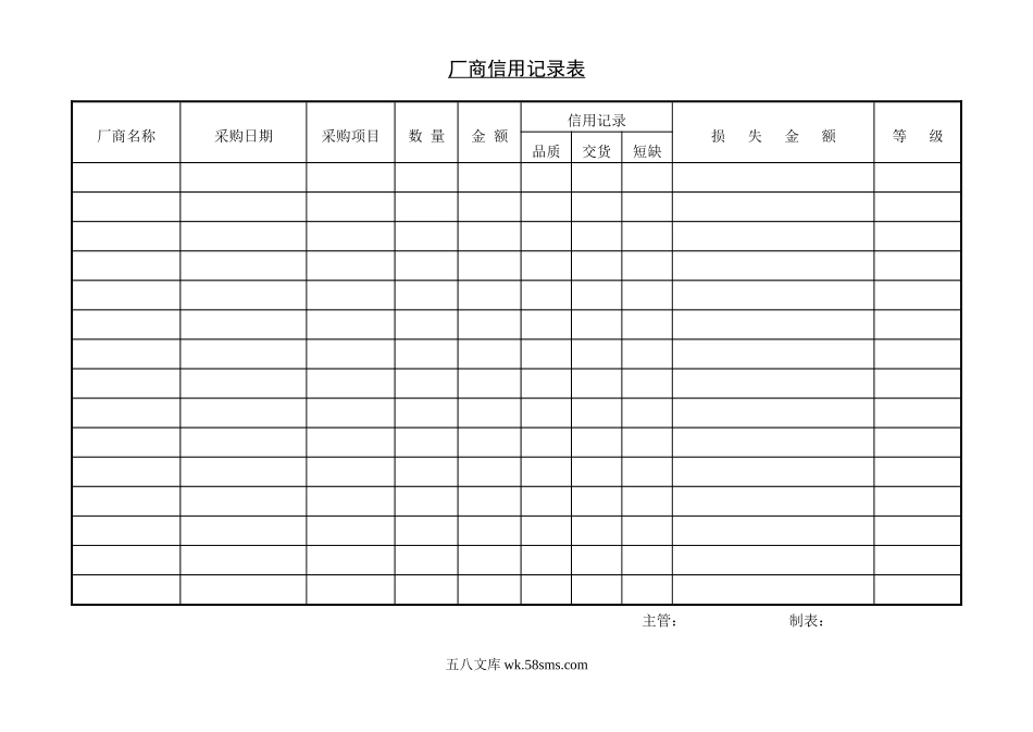 厂商信用记录表.doc_第1页