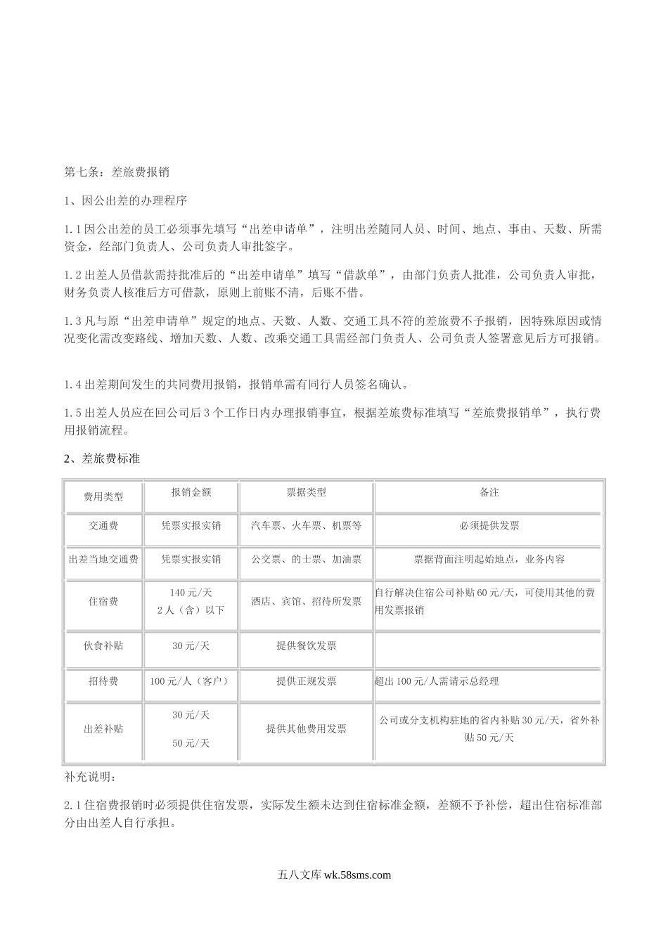 费用报销管理制度(公司内部).doc_第2页