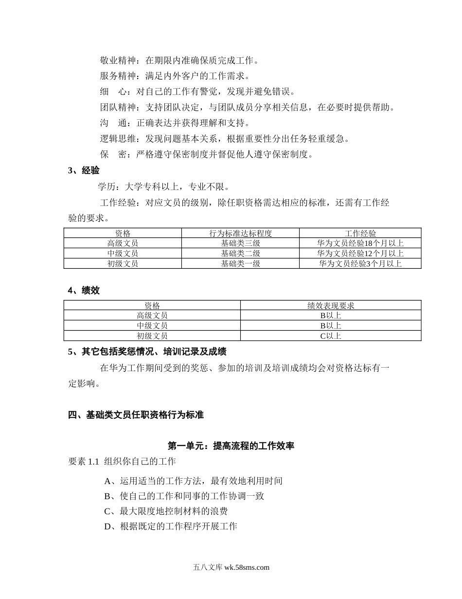 【案例】华为秘书任职资格等级管理办法.doc_第3页