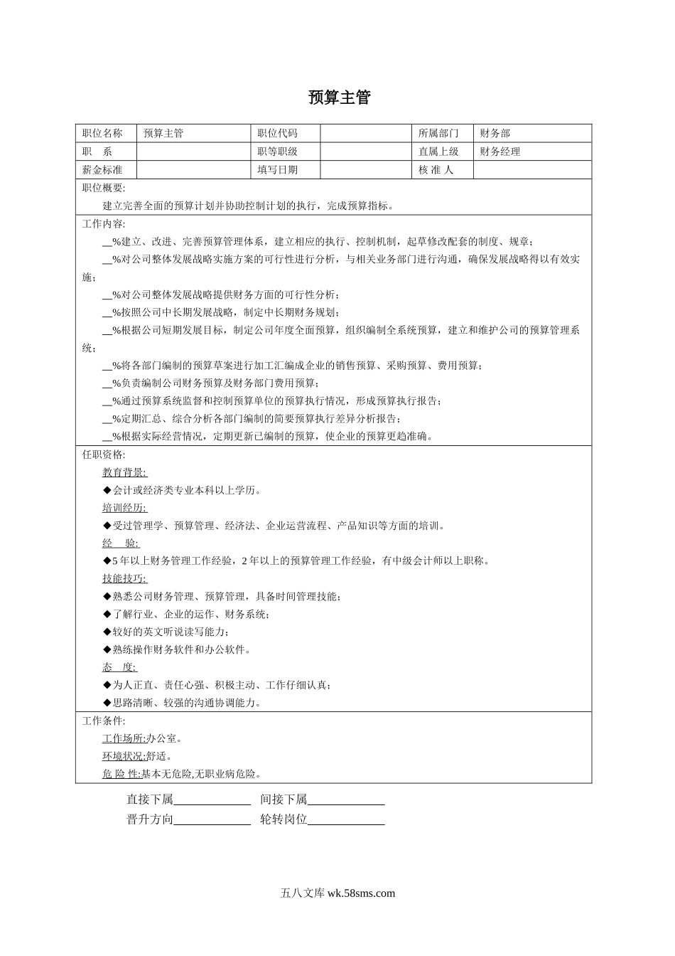 预算主管.doc_第1页