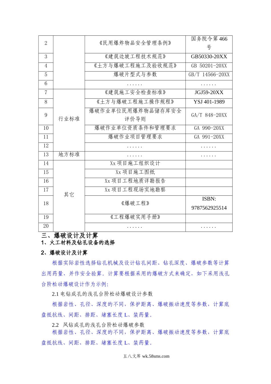 XX项目土石方爆破安全专项施工方案编制审核要点.doc_第2页