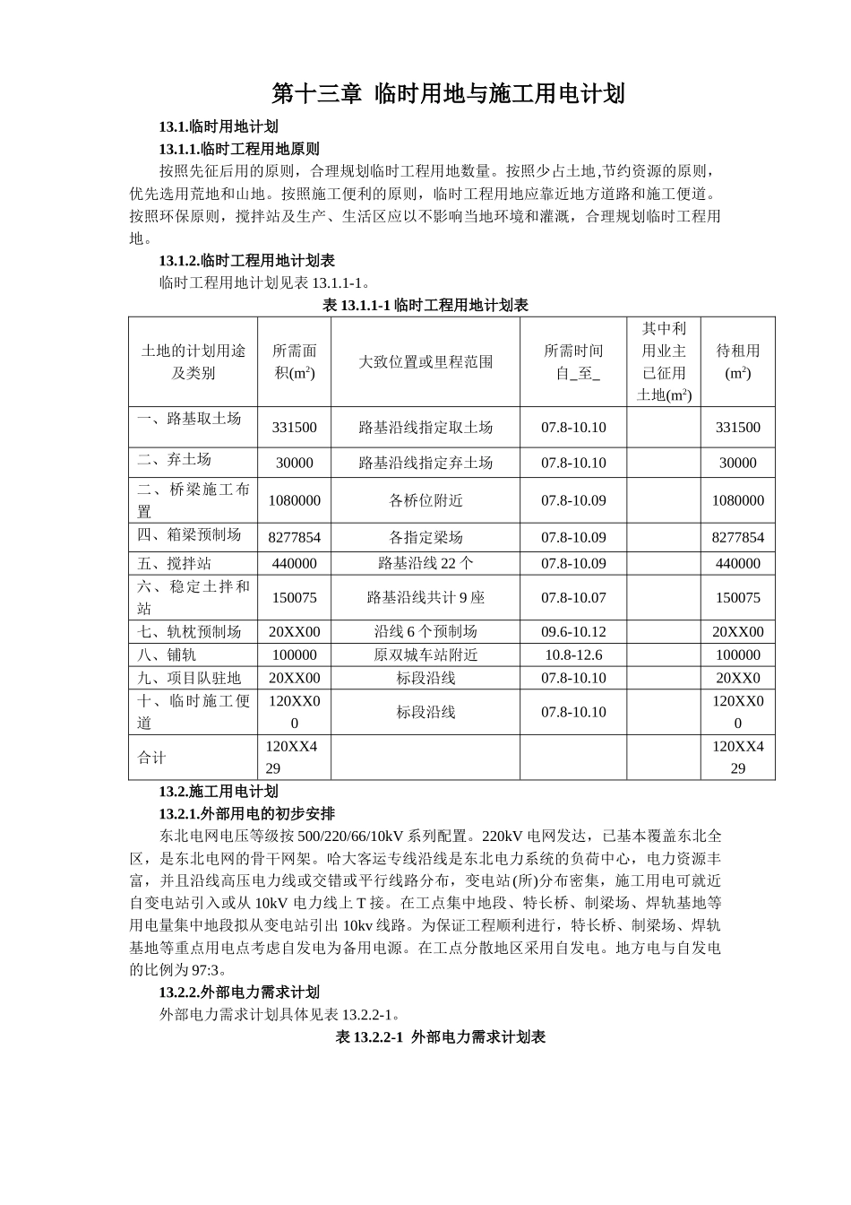 第十三章  临时用地与施工电计划.doc_第1页