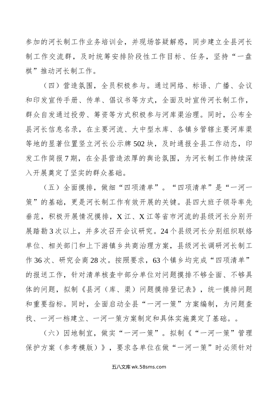 河长制工作推进落实情况汇报.doc_第2页