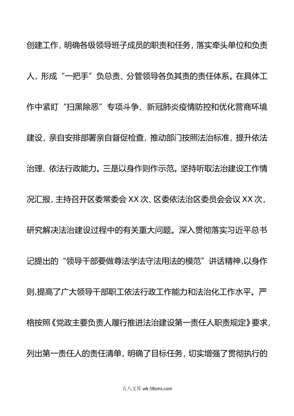 主要负责人履行法治建设第一责任人工作情况报告.doc_第3页