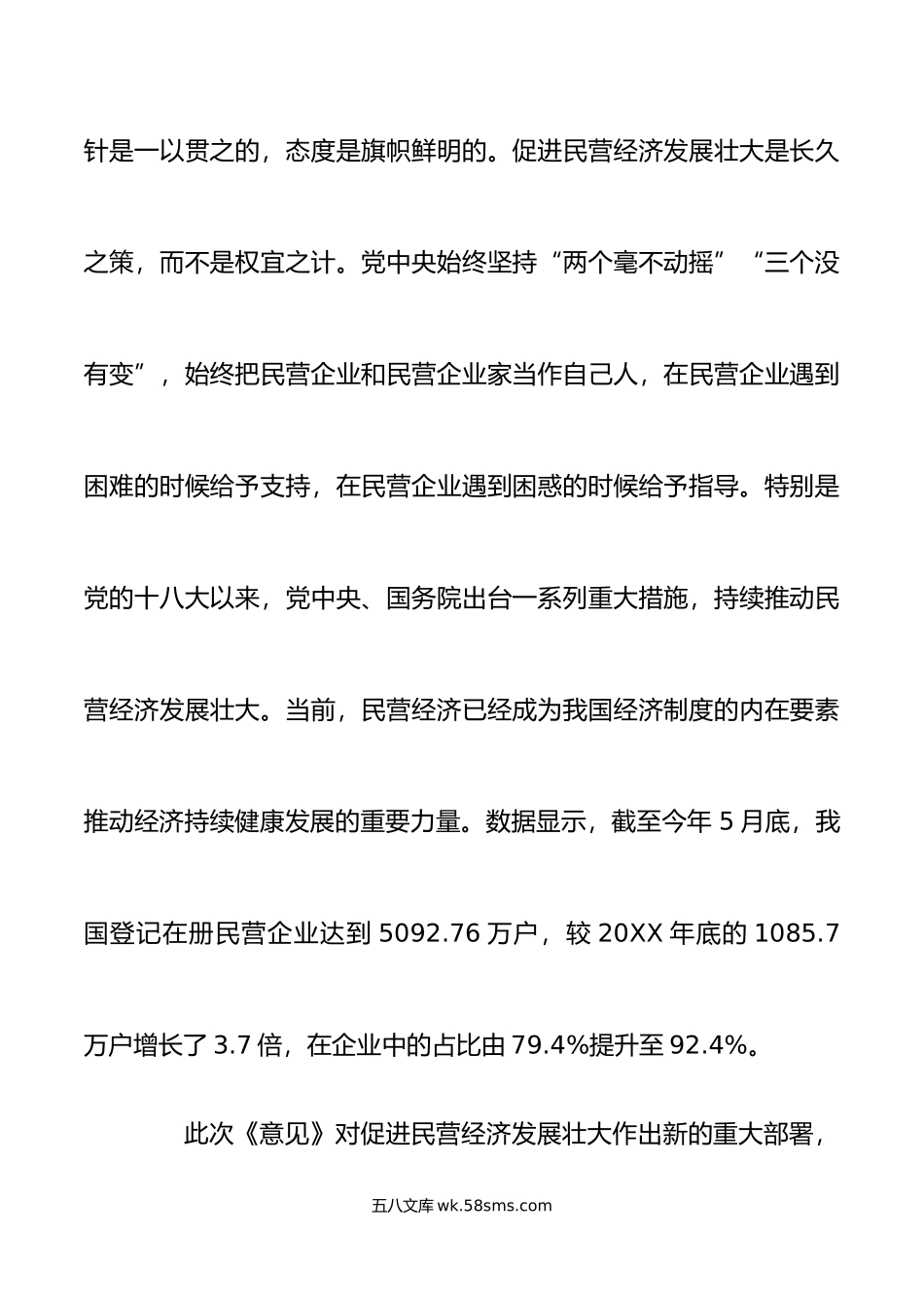 贯彻落实关于促进民营经济发展壮大的意见座谈发言材料.doc_第3页