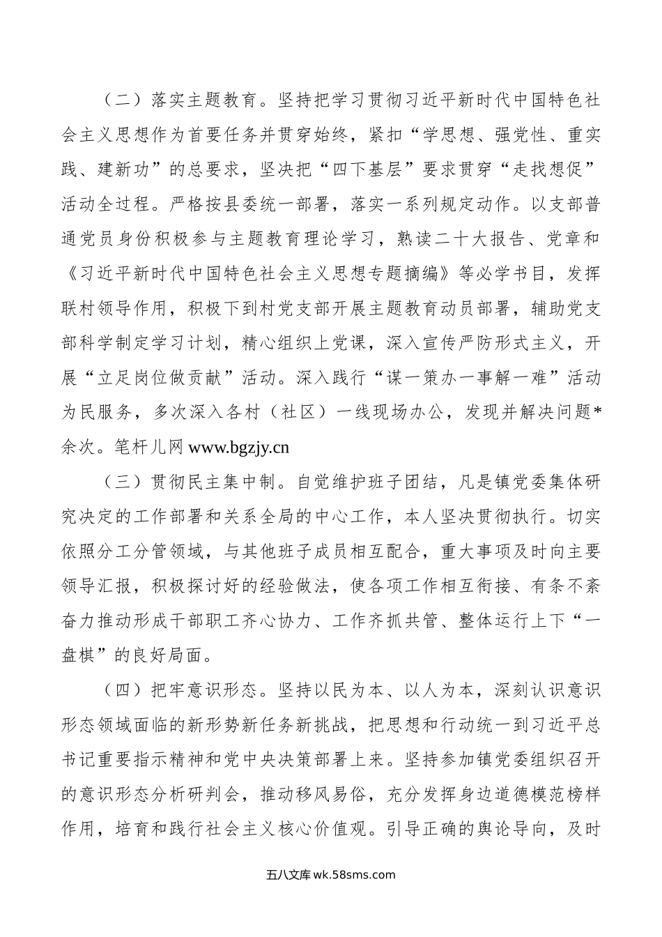 镇党委副书记述职述廉述德报告.doc_第2页