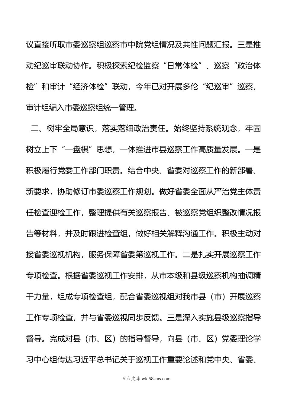 全市巡察工作情况总结.doc_第2页