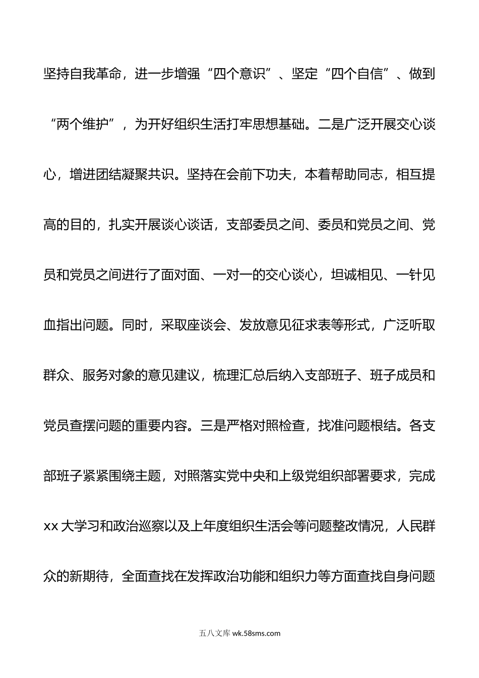 XX局关于召开年度组织组织生活会和开展民主评议党员工作情况的报告.doc_第2页