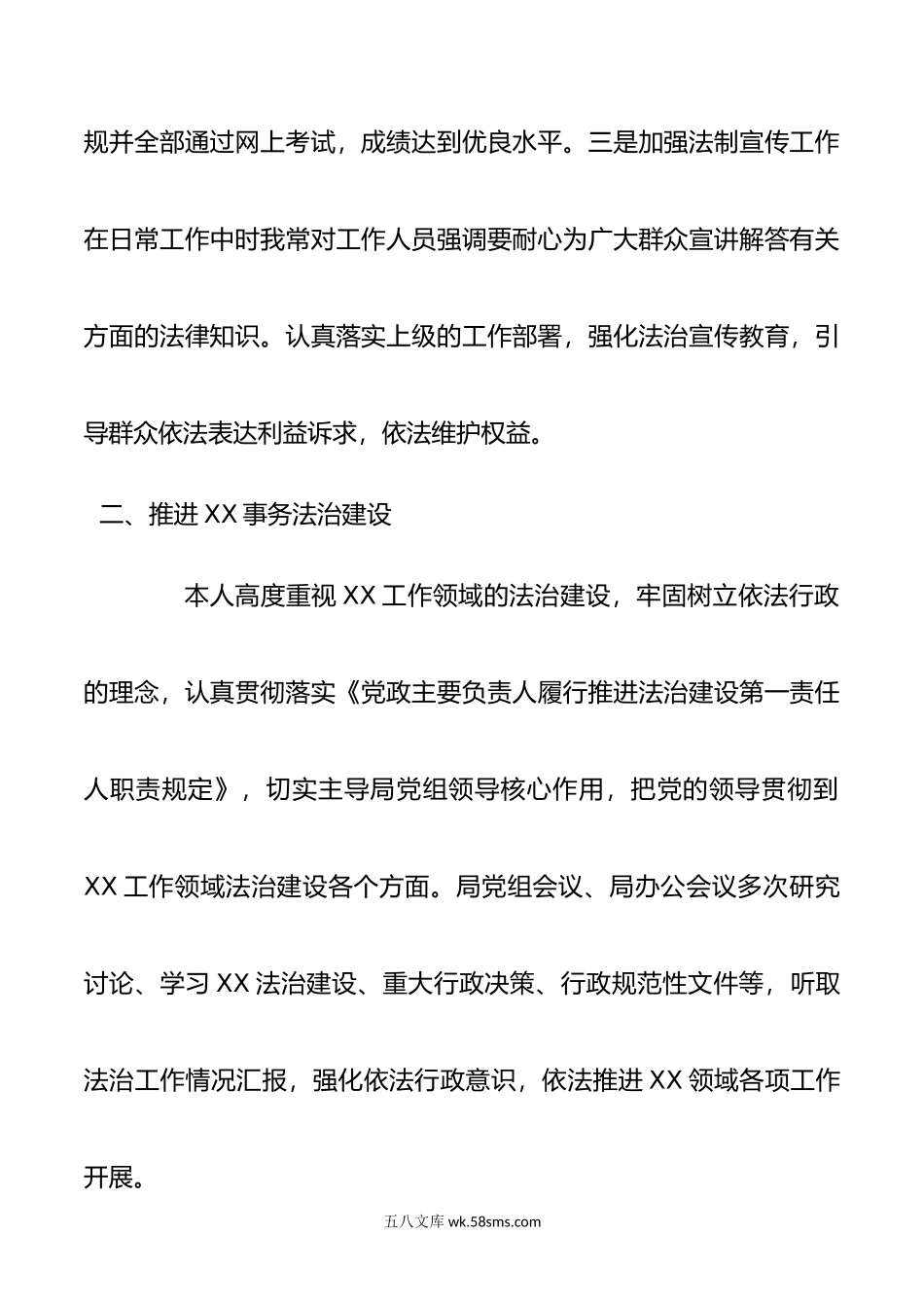 年度主要负责人履行推进法治建设第一责任人职责情况报告.doc_第3页