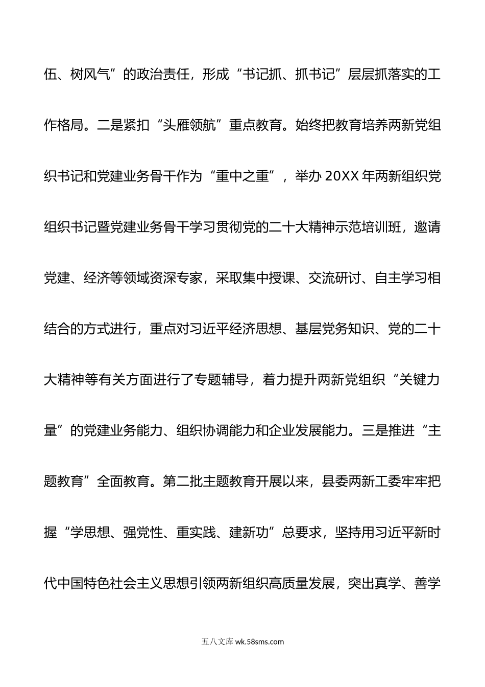 县两新工委年党建工作述职报告范文.docx_第2页