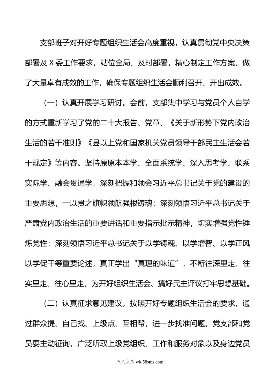 党支部年专题组织生活会情况报告.docx_第2页