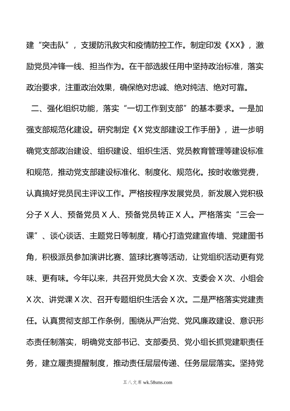 20XX年度党支部书记抓党建工作述职报告.docx_第2页