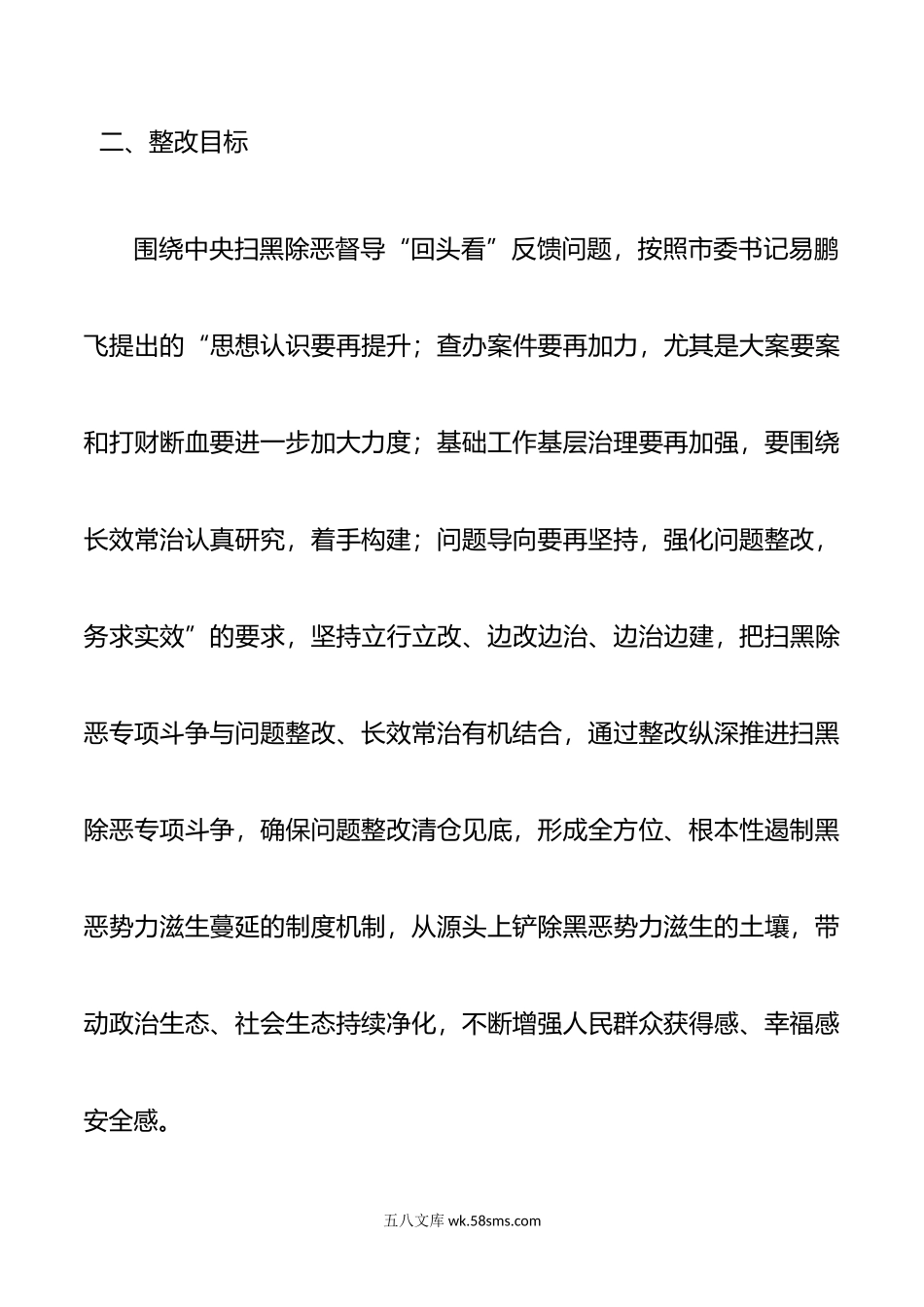 关于中央扫黑除恶督导“回头看”反馈问题整改方案.doc_第2页