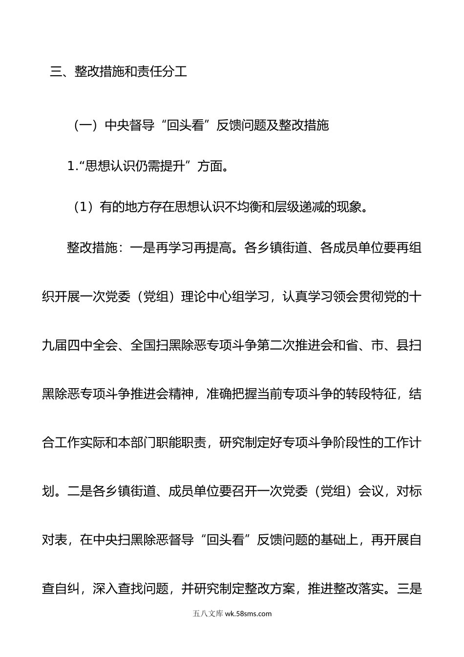 关于中央扫黑除恶督导“回头看”反馈问题整改方案.doc_第3页