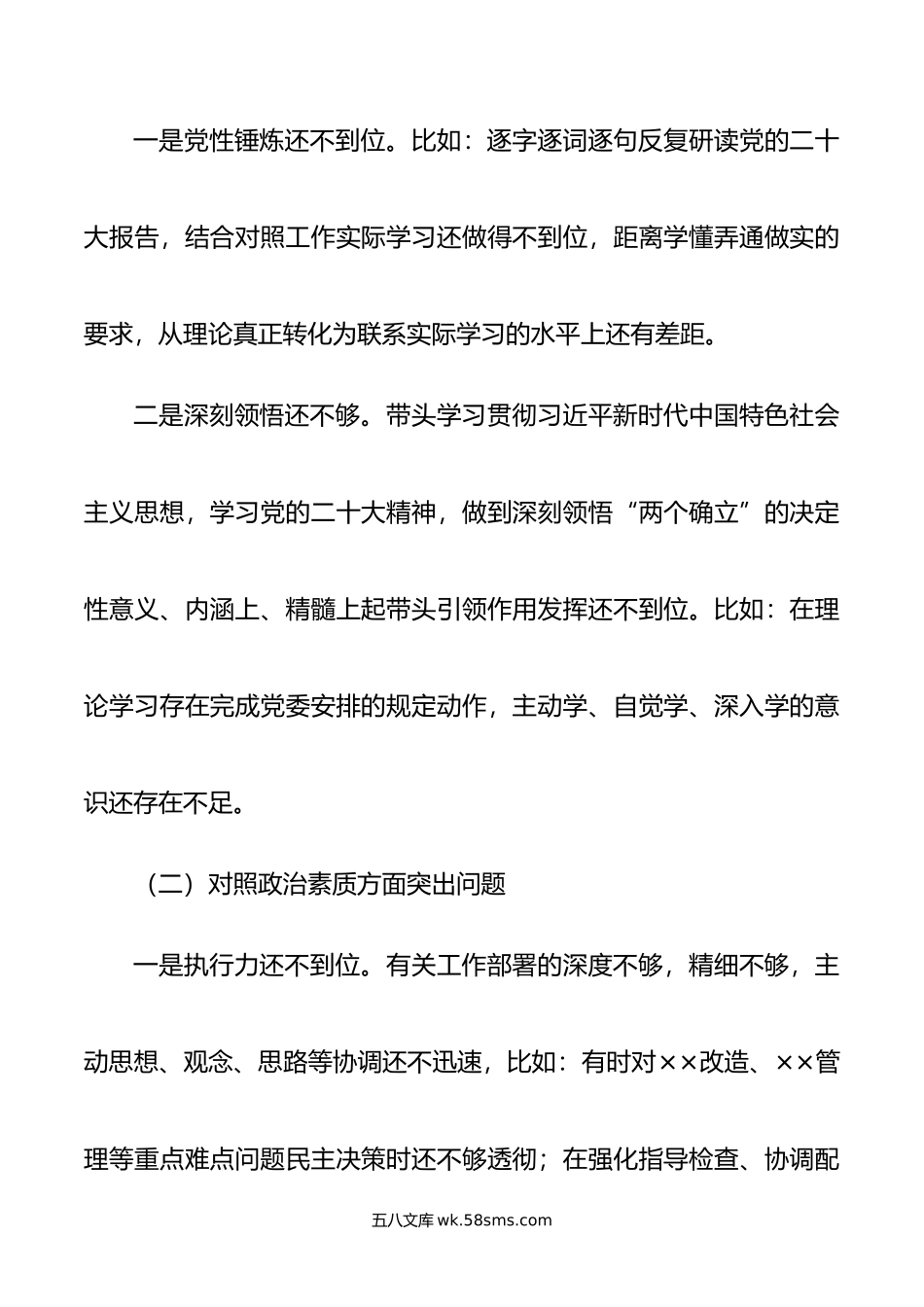 主题教育专题民主生活会党委书记局长个人剖析查摆材料.doc_第2页