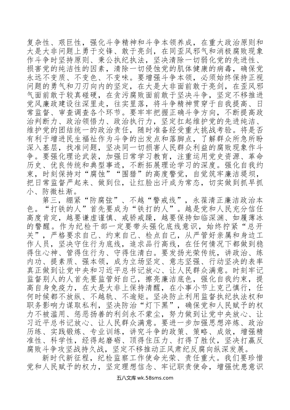 4篇纪检监察干部队伍教育整顿研讨发言材料学习心得体会.doc_第2页