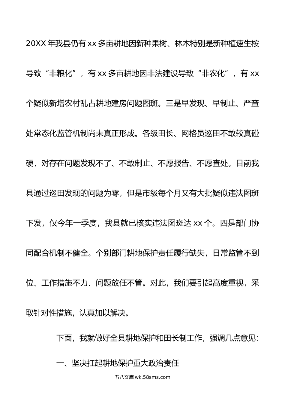 某县委书记在全县年耕地保护暨田长制工作会议上的讲话.doc_第3页