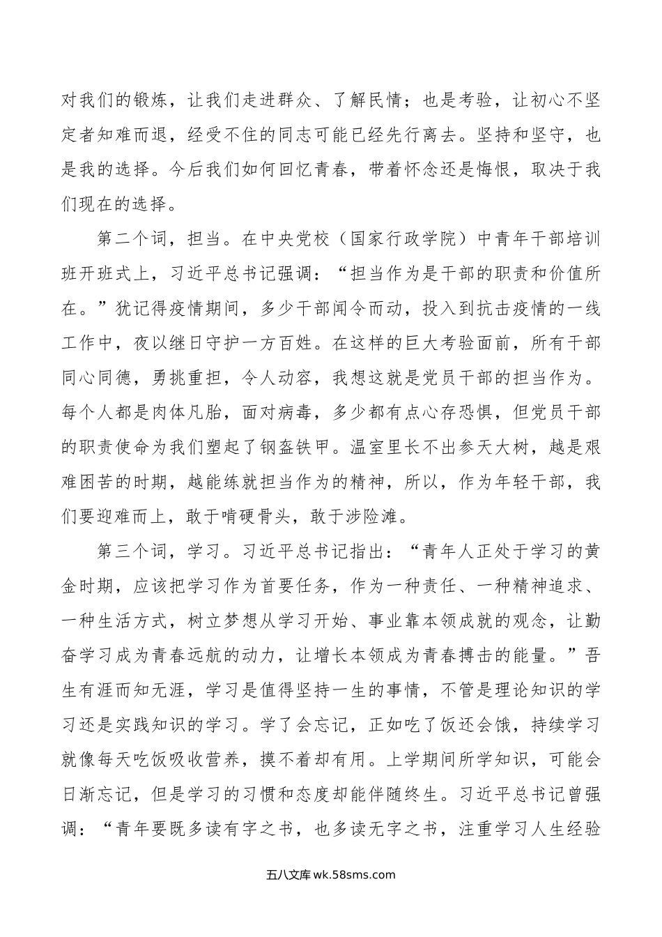 在青年干部座谈会上的发言提纲.doc_第2页