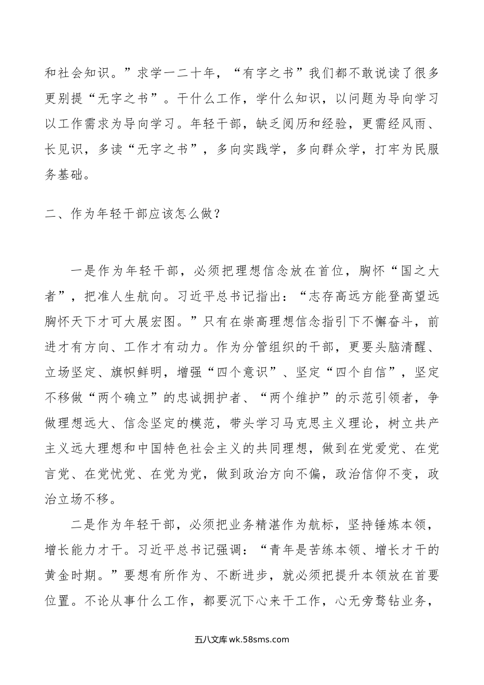 在青年干部座谈会上的发言提纲.doc_第3页