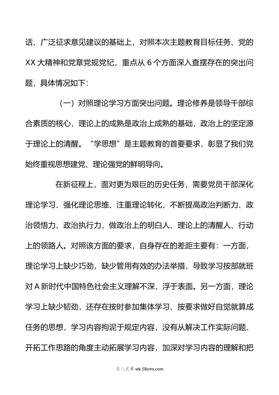 副职领导在年主题教育专题民主生活会对照检查剖析材料.doc_第2页