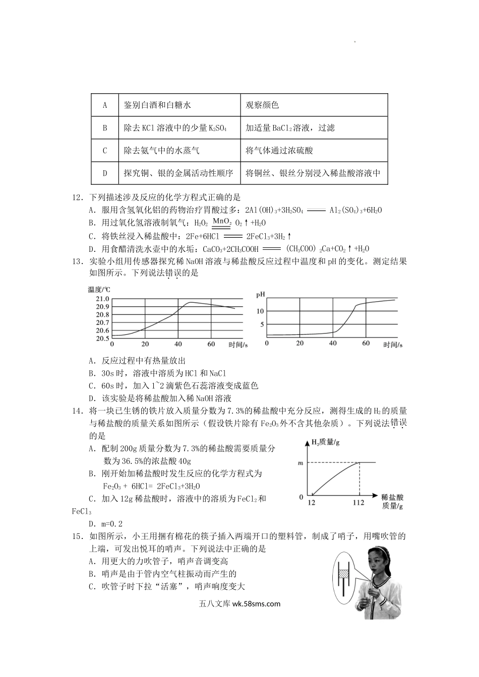 2023年四川眉山中考理科综合真题及答案.doc_第3页