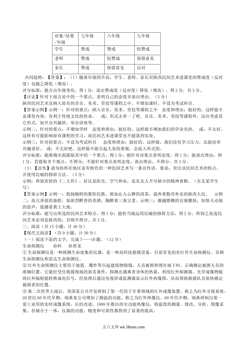 2008年陕西省安康中考语文真题及答案.doc_第2页