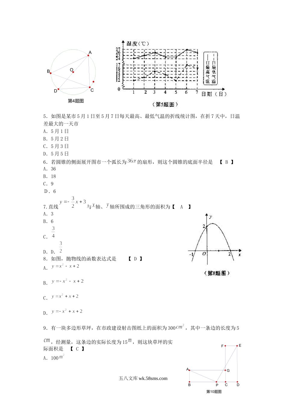 2006年陕西省商洛中考数学真题及答案.doc_第2页