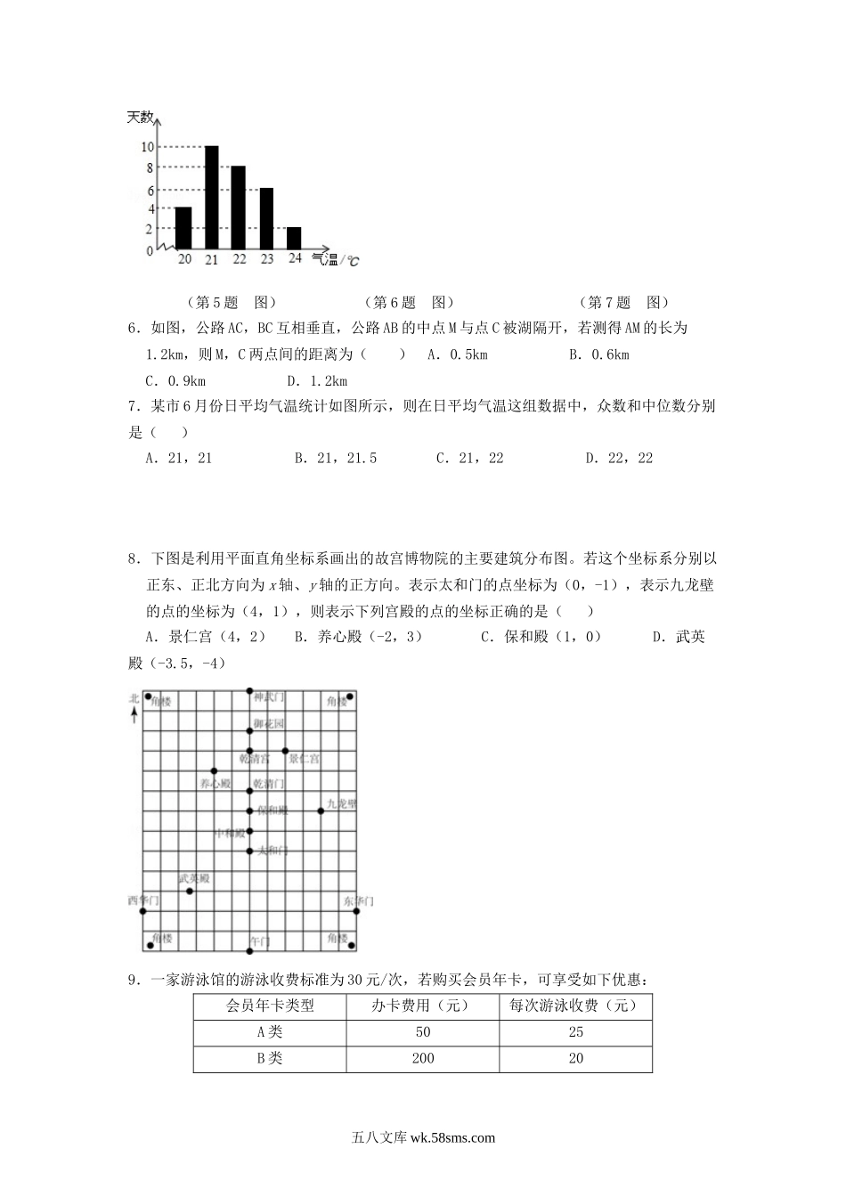 2015北京市中考数学真题及答案.doc_第2页