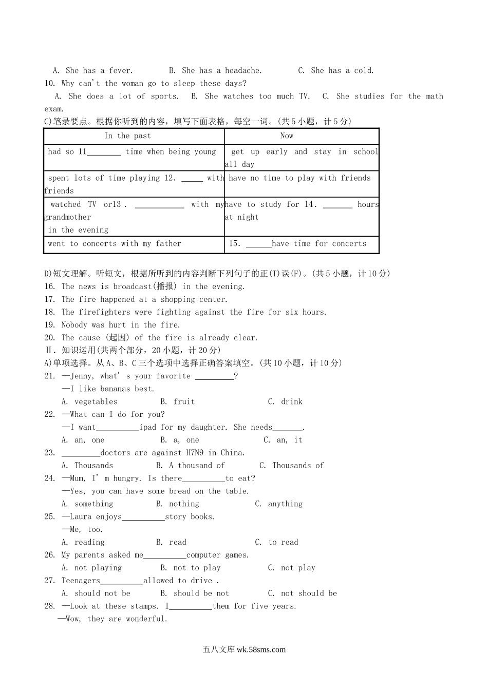 2013年湖南省衡阳市中考英语真题及答案.doc_第2页